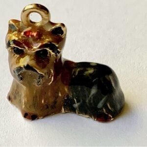 Vintage Ceramic Erwin Pearl Yorkshire Terrier charm.